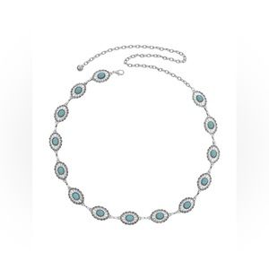 turquoise metal belt